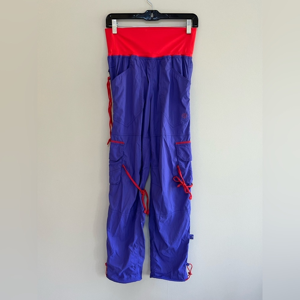 Zumba Fitness Soft-N-Stretch Cargo Pants in Purple Moon/Red, XS (Extra Spicy) - Picture 2 of 12